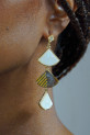 Boucles d'oreilles en alliage de zinc et acrylique Mermaid