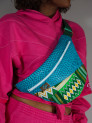 Sac Banane Le Djatta Blue Croko Electro