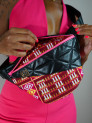Sac Banane Le Djatta Black Quilted coin Pink