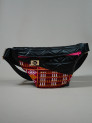 Sac Banane Le Djatta Black Quilted coin Pink