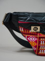 Sac Banane Le Djatta Black Quilted coin Pink