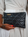 Pochette en Wax Tiny All Black Quilted