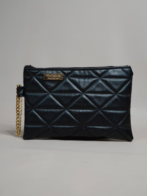 Pochette en Wax Tiny All Black Quilted