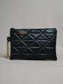 Pochette en Wax Tiny All Black Quilted