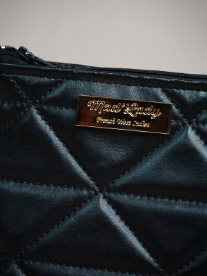Pochette en Wax Tiny All Black Quilted