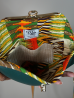 Sac en wax le Précieux green & brown