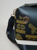 Sac en Wax et simili cuir Le Dee black Africa