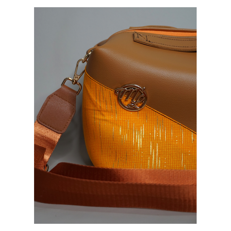 Sac Le Dee Orange & Marron – Élégance artisanale | The Mad Shop