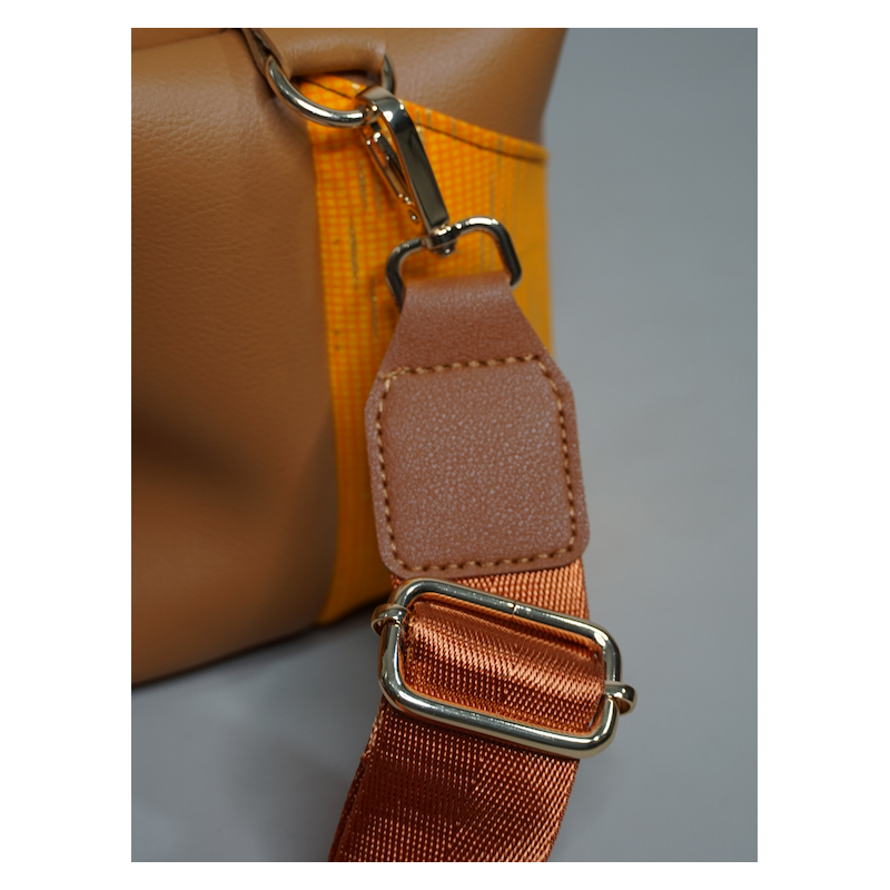 Sac Le Dee Orange & Marron – Élégance artisanale | The Mad Shop