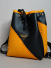 Sac à dos mini Orange & Noir – Élégance artisanale | The Mad Shop