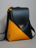 Sac à dos mini Orange & Noir – Élégance artisanale | The Mad Shop