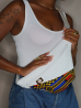 Sac Banane Le Djatta White wax – Élégance artisanale | The Mad Shop