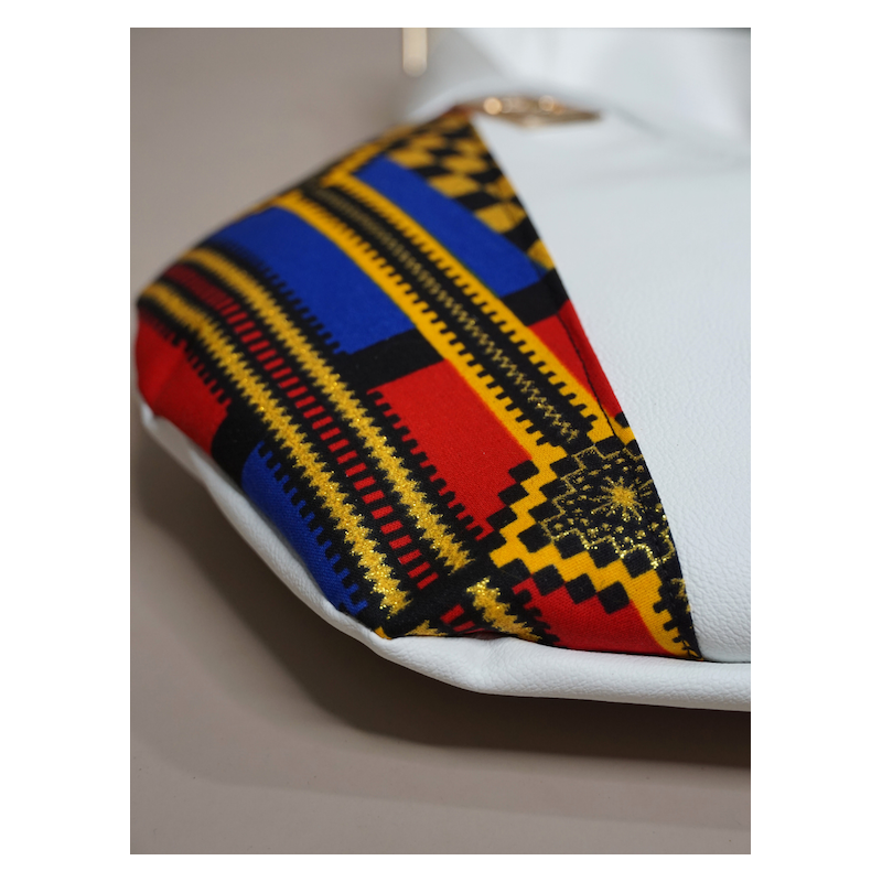 Sac Banane Le Djatta White wax – Élégance artisanale | The Mad Shop