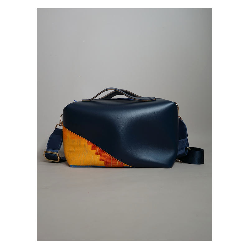 Sac Le Dee Noir & Corail – Élégance artisanale | The Mad Shop