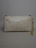 Pochette Miny White Croko and wax  – Élégance artisanale | The Mad Shop