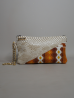 Pochette Miny White Croko and wax  – Élégance artisanale | The Mad Shop