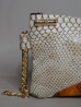 Pochette Miny White Croko and wax  – Élégance artisanale | The Mad Shop