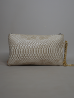 Pochette Miny White Croko and wax  – Élégance artisanale | The Mad Shop