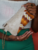 Pochette Miny White Croko and wax  – Élégance artisanale | The Mad Shop