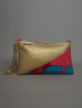 Pochette Miny Dorée et Corail wax  – Élégance artisanale | The Mad Shop