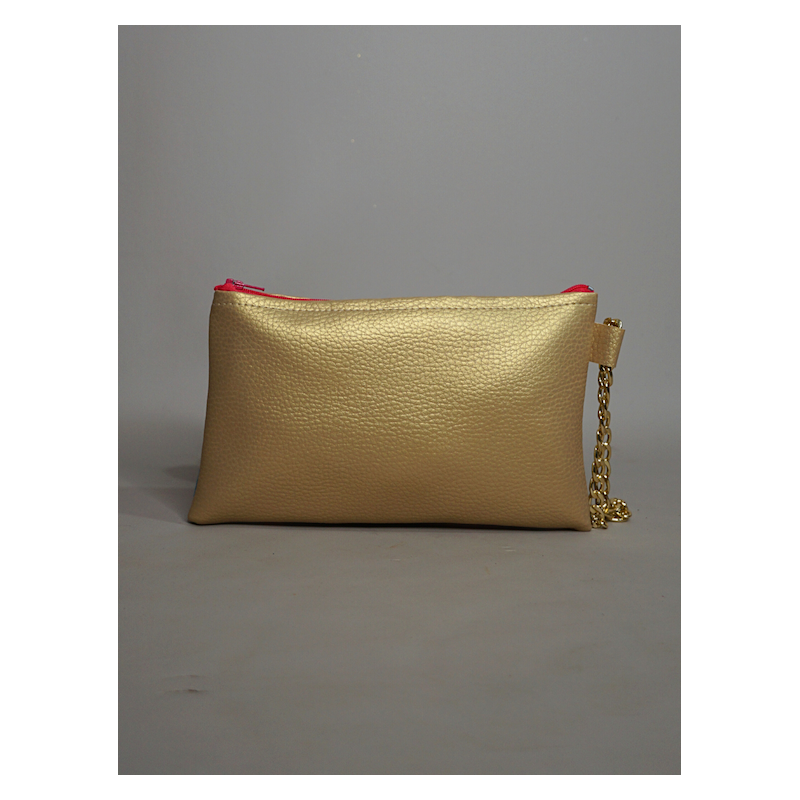 Pochette Miny Dorée et Corail wax  – Élégance artisanale | The Mad Shop