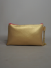 Pochette Miny Dorée et Corail wax  – Élégance artisanale | The Mad Shop