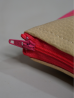 Pochette Miny Dorée et Corail wax  – Élégance artisanale | The Mad Shop